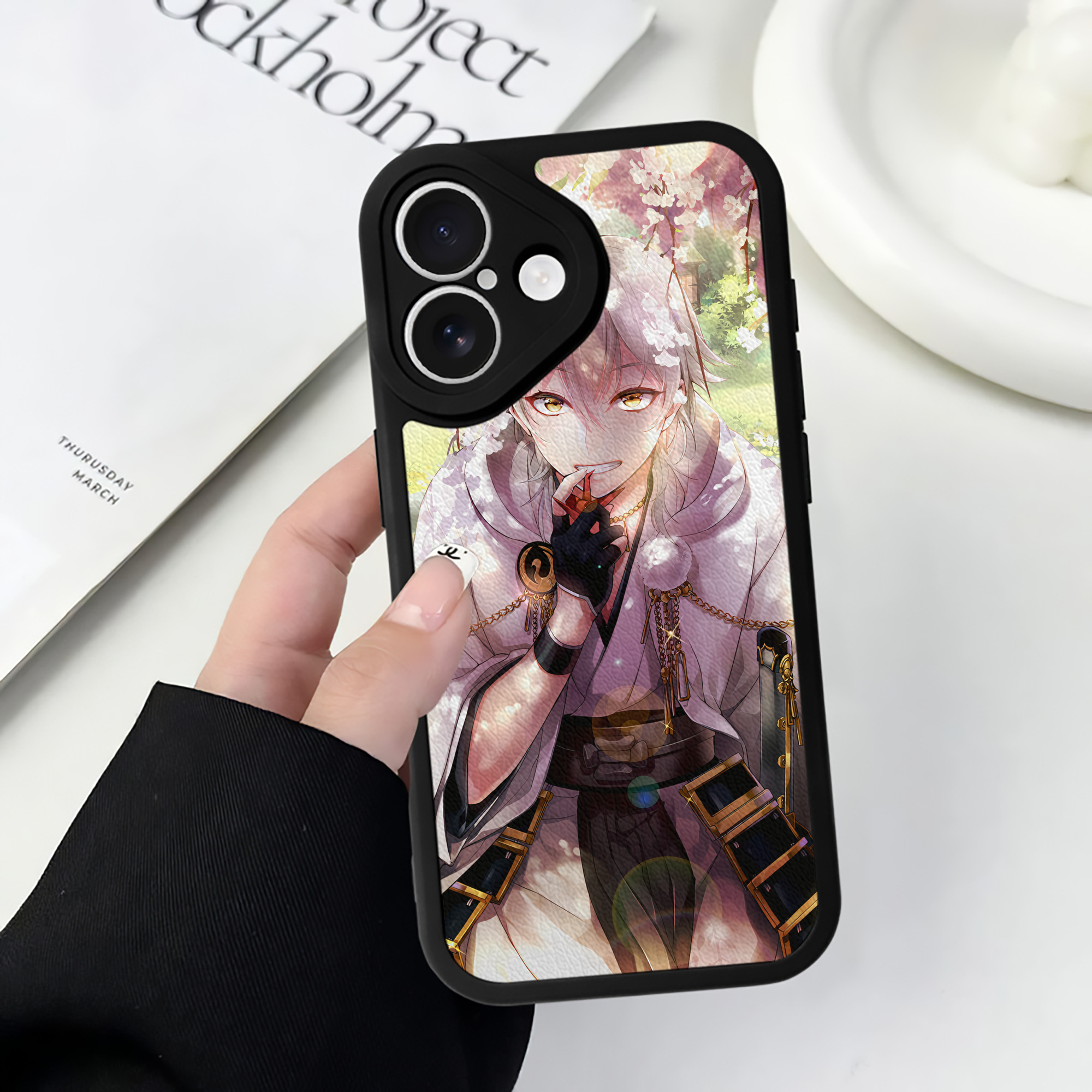 （画像用） 刀剣乱舞 Touken Ranbu 【iPhone 16シリーズ対応】シリコンスマホケース（レザー調） 材質：シリコン